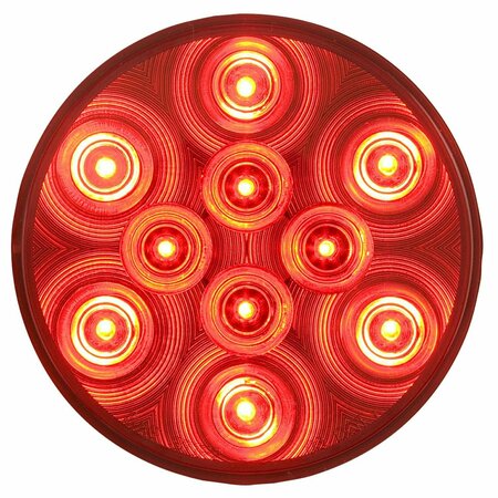 OPTRONICS 10-Led 4in. Red Grommet Mount Stop/Turn/Tail Light STL43RB